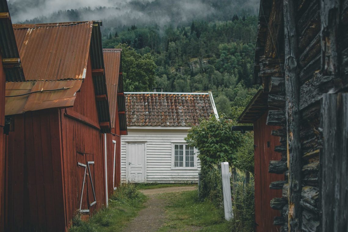 kolory domów w Norwegii